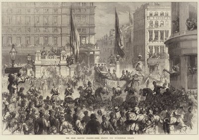 Sjahen forlater Charing-Cross Station til Buckingham Palace av David Henry Friston