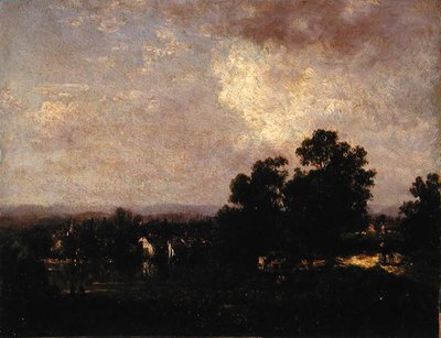 Wallkill Scenery, ca. 1885 (olje om bord) av David Johnson
