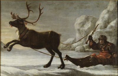 Rein med slede av David Klöcker Ehrenstrahl