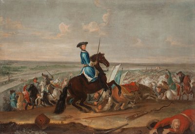 Kong Charles XII i slaget ved Narva 19. november 1700 av David Krafft von