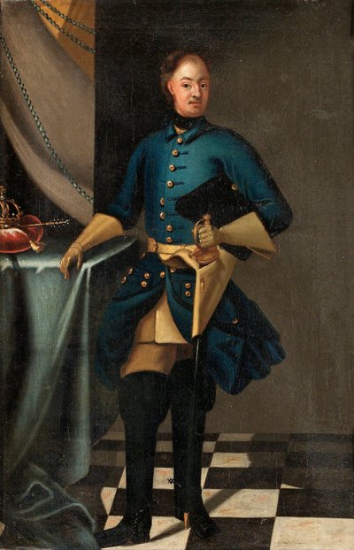 Portrett av kong Karl XII av Sverige 1682-1718, ca. 1716 av David Krafft von