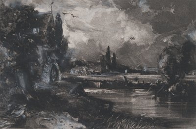 En mølle, 1829. av David Lucas
