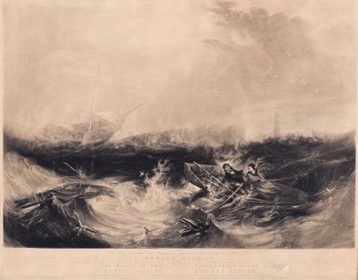 Grace Darling og hennes far redde de ni overlevende fra Forfarshire av David Lucas