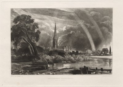 Salisbury Cathedral from the Meadows (Small Plate) av David Lucas