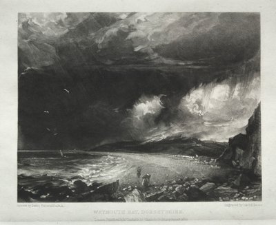 Ulike landskapsfag, karakteristiske for engelsk natur fra bilder malt av John Constable, R.A.: Weymouth Bay, Dorsetshire av David Lucas