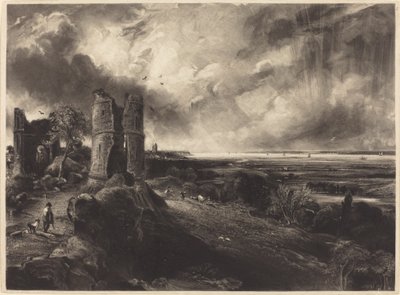Hadleigh Castle (stor tallerken) av David Lucas after John Constable