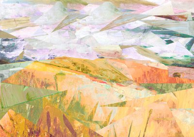 Summer Fields, 2017 (Blandet media på trepanel) av David McConochie