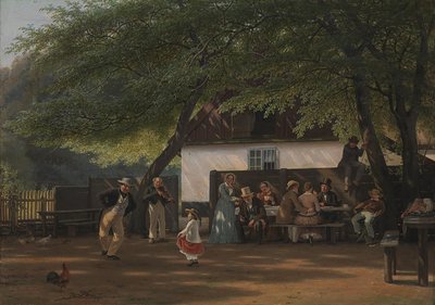 En kaffefest på et viltoppehaverhus av David Monies
