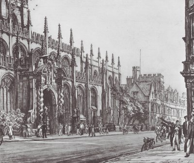 Oxford: Verandaen til St. Mary#39;s (lito) av David Muirhead (after) Bone