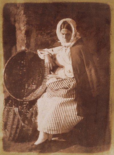 Mrs Hall, Newhaven, 1843-47 (saltpapirtrykk fra kalorinegativ) (se også 224278, 224279) av David Octavius Hill