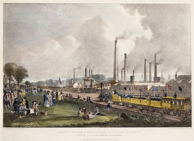 Utsikt på St. Rollox Ser Sørøst; Åpning av Glasgow og Garnkirk Railway, 1832 av David Octavius Hill