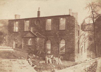 Lady Glenorchys kapell under riving, på stedet til Waverley Station av David Octavius Hill and Robert Adamson