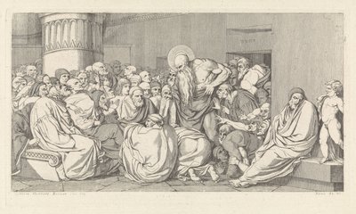 Jeremia foran templet av David Pièrre Giottino Humbert de Superville