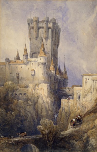Alcazar, Segovia, Spania, 1836 av David Roberts