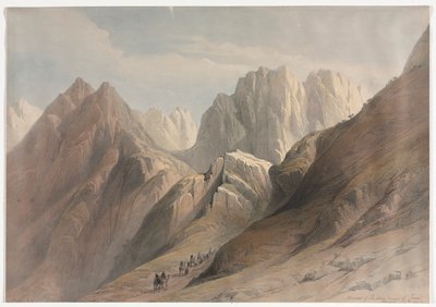 Oppstigning av den nedre delen av Sinai av David Roberts