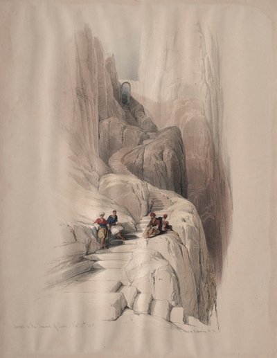 Oppstigning til toppen av Sinai, 1839. av David Roberts