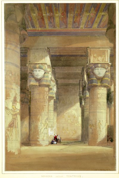 Dendera gamle Tentyris av David Roberts