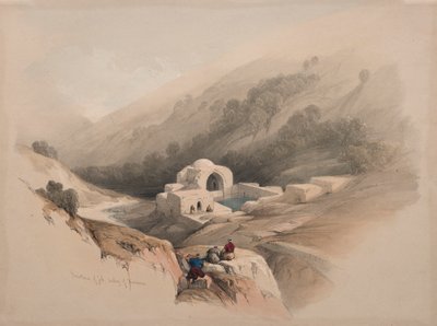 Jobs fontene, Hinnom-dalen, 1839. av David Roberts