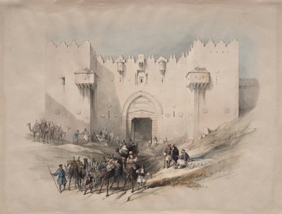 Porten til Damaskus, Jerusalem, 1839. av David Roberts