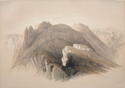 Gebil Hor. Mount Hor, fra klippene som omkranser Petra av David Roberts