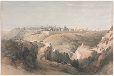 Jerusalem fra Oljeberget av David Roberts