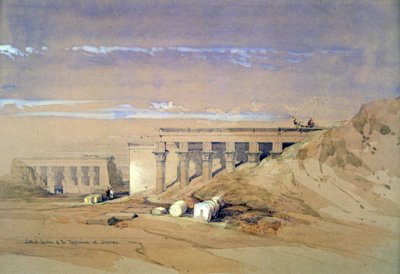Sidevisning av tempelet kalt Typhonaeum i Dendera, Egypt, 1800-tallet av David Roberts