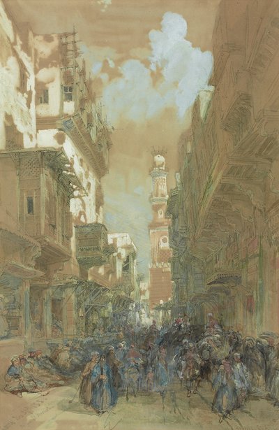 Moskeen El Mooristan, Kairo, Egypt, 1838 av David Roberts