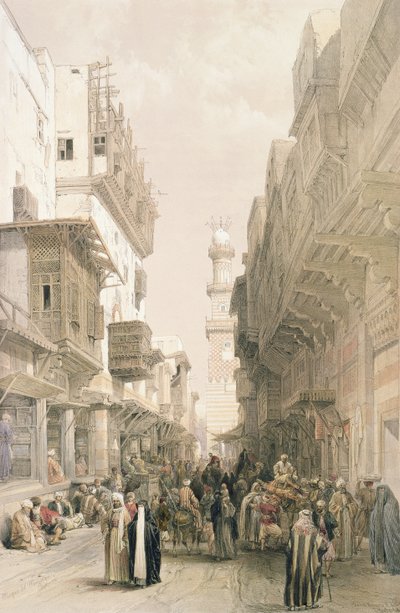 Moskeen El Mooristan, Kairo, fra Egypt og Nubia, Vol.3 av David Roberts
