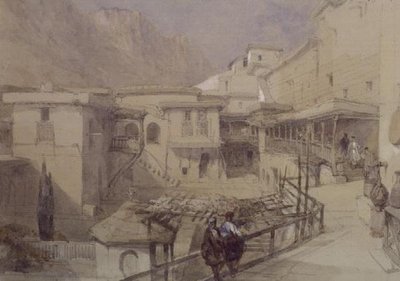 Mount Sinai (akvarell på papir) av David Roberts