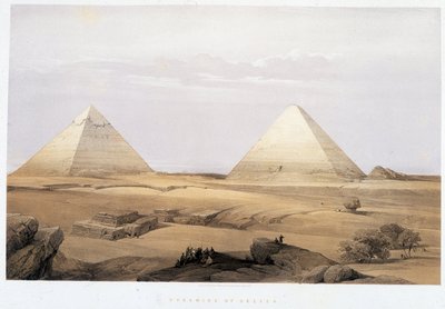 Pyramids of Geezeh - i "The Holy Land", London 1849 av David Roberts