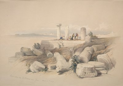 Ruiner kalt Om El Hamed nær Tyre av David Roberts