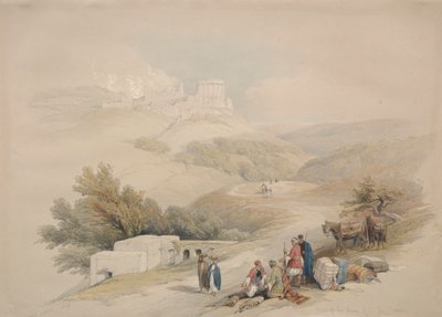 Ruinene av St. John Sabaste-kirken, 1839. av David Roberts
