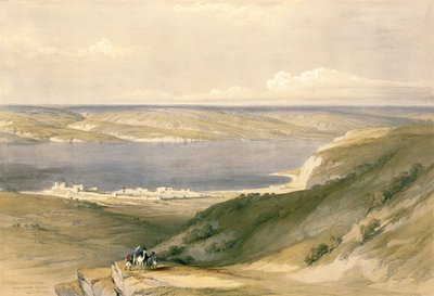 Genesaretsjøen eller Genesaret, med utsikt mot Bashan, 21. april 1839, plate 36 fra bind I av 