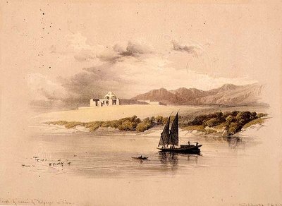 Temple of Amdda of Halsaya i Nubia, fra "Egypt and Nubia", Vol.1 (litho) av David Roberts