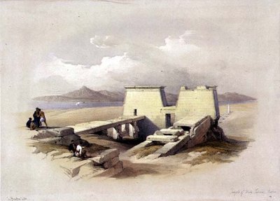 Temple of Wady Sabona, Nubia, fra "Egypt and Nubia", Vol.1 (litho) av David Roberts