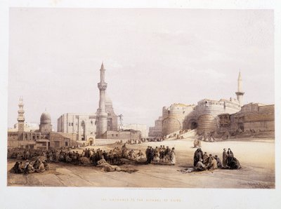 Inngangen til citadellet i Kairo (Kairo) - i "" Det hellige land"" av David Roberts, London 1849 av David Roberts