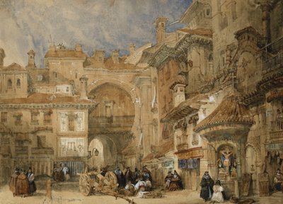 Porten til Viva Rambla, Granada, 1834 av David Roberts