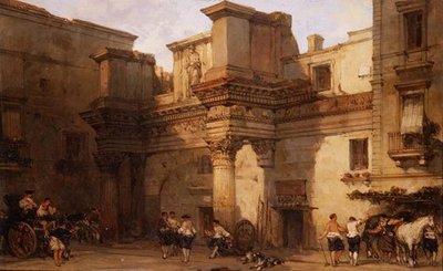 Minerva-palasset, Roma av David Roberts