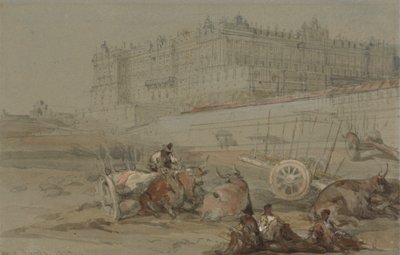Det kongelige palass, Madrid, 1832 av David Roberts