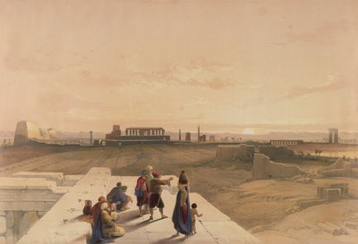 Ruinene av Karnak fra Vesten, fra Egypt og Nubia, Vol.1 av David Roberts