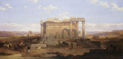 Ruinene av det mindre tempelet i Baalbeck, av David Roberts