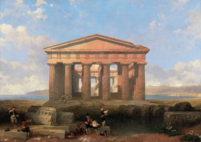 Neptuns tempel i Paestum av David Roberts