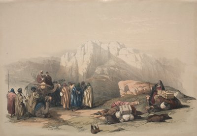 Arons grav, toppen av Horeb-fjellet, 1839. av David Roberts