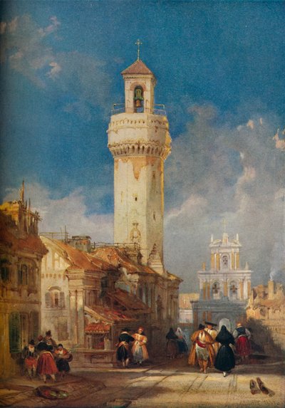 Tower of the Church of San Nicholas de la Villa, Cordova, 1834 av David Roberts