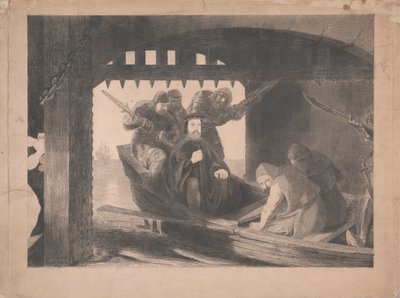 Hertugen av Gloucester tatt inn i vannporten til Calais, 1380 av David Scott