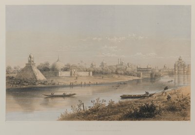 Elvutsikt over bygninger av David Scott Lieutenant Colonel (after) Dodgson