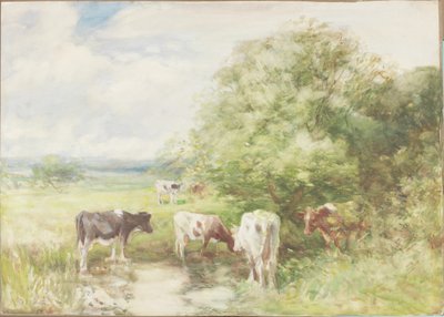 The Shady Pool (akvarell på papir på kort) av David T. Robertson