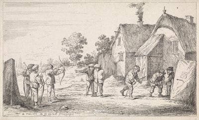 bueskyttere Friluftssjangerscener (serietittel) av David Teniers (II)