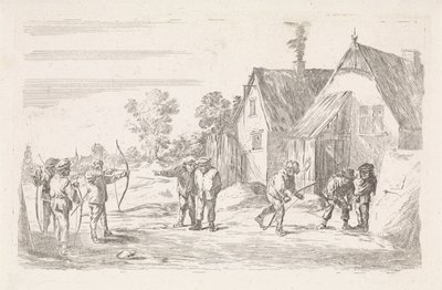 bueskyttere Friluftssjangerscener (serietittel) av David Teniers (II)