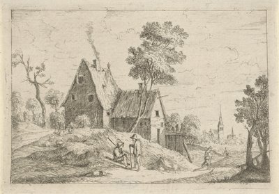 Landskap med hus av David Teniers (II)